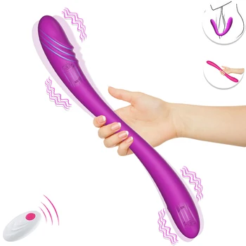 14.6 Inch Super Long Dildos and vibrators RC double ended penetration women lesbian Clitoris G spotstimulator sex toy for couple 1