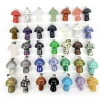 Wholesale Natural Gem Stone Quartz Crystal agate Mix Mushroom Pendant For Charms DIY Jewelry Making Necklace Accessories 20Pcs 1