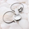 25mm/30mm Round Floating Living Memory Glass Locket Bangle 316L Stainless Steel for Floating Charms Small Photo Dry Flower 2