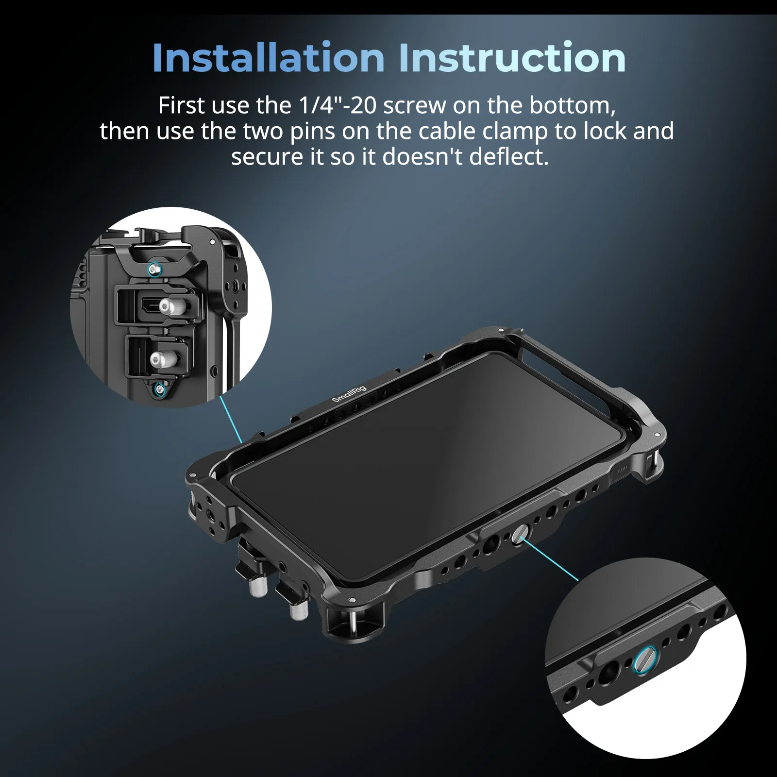 SmallRig Monitor Cage Kit for Atomos Shinobi II, with Sunhood and