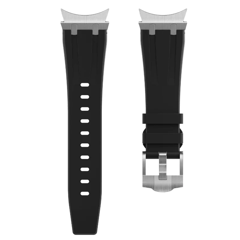 Liquid Silicone+Metal Strap for Samsung Galaxy Watch 6/4 Classic 47mm 46mm Modification Kit Belt for Watch 6 5 4 40mm 44mm Band