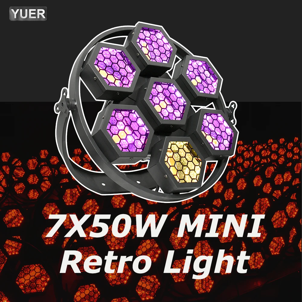 StrobeRGBWashEffectLight7x50WRetroFlashLightDMXControlFor