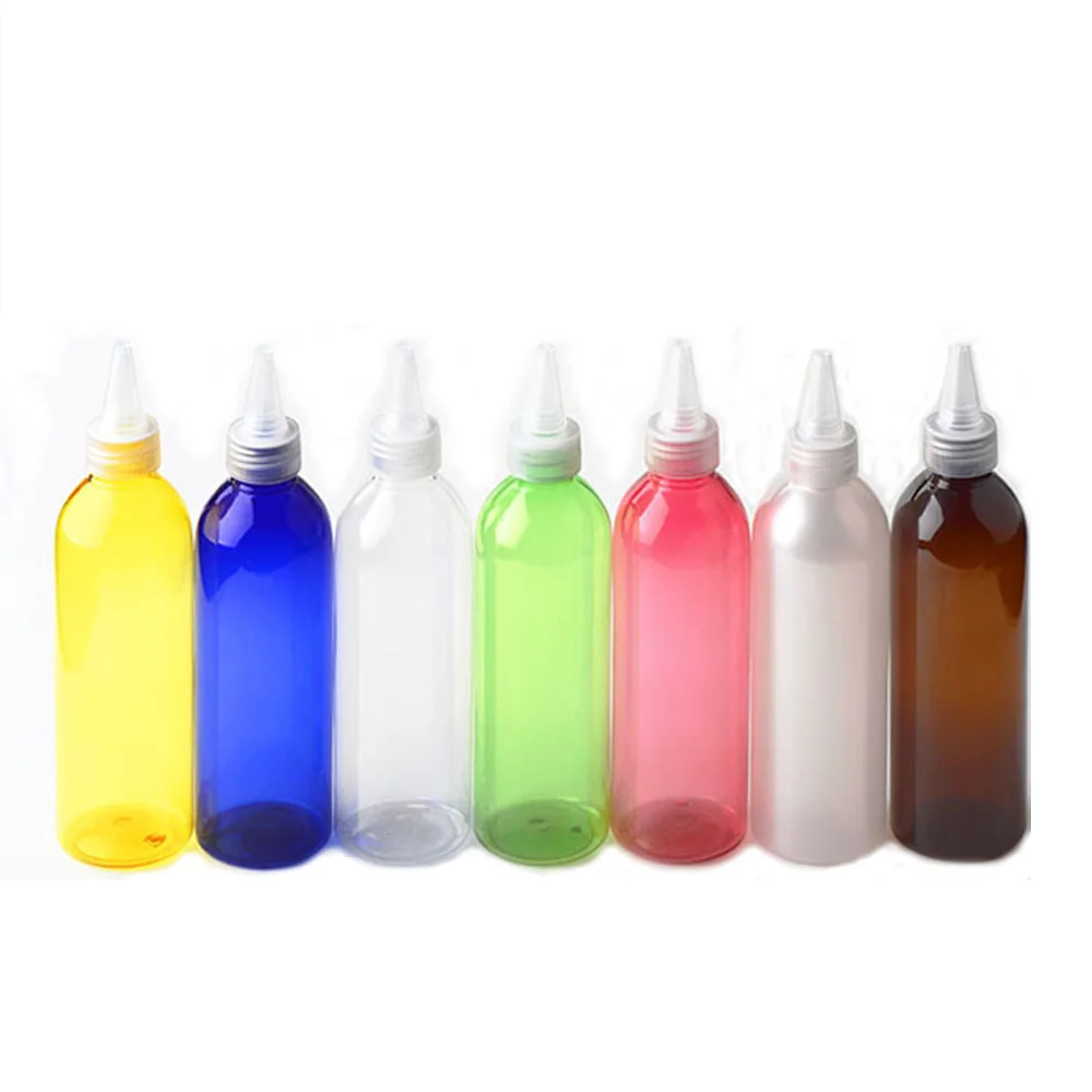 250ml 7 color available Refillable Squeeze  PET plastic lotion cosmetics bottle with transparency plastic Pointed mouth cap square plastic box high transparency box spare parts storage hardware accessories fishing gear accessories earplugs small box