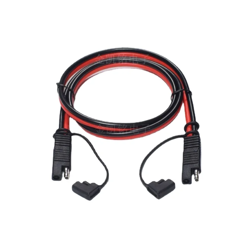 

10AWG Pure Copper 5.3mm² Photovoltaic Solar Battery Connection Cable, 1M, with Dustproof Cover, SAE Power Extension
