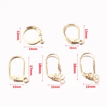  20pcs Stainless Steel French Earring Lever Back Ear Wire Hoop Open Loop Leverback Earring Hooks for DIY Jewelry Earring Making 