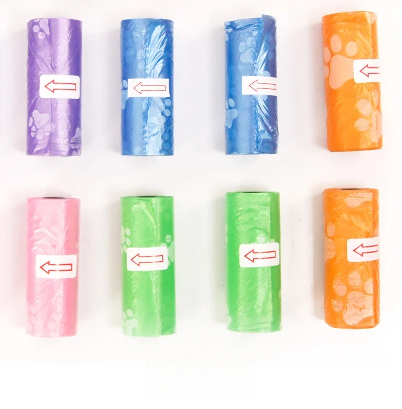 10/40Roll Dog Poop Bags for dog Large Cat Waste Bags Doggie Outdoor Home Clean Refill Garbage Bag Pet Supplies 15 Bags/ Roll 4