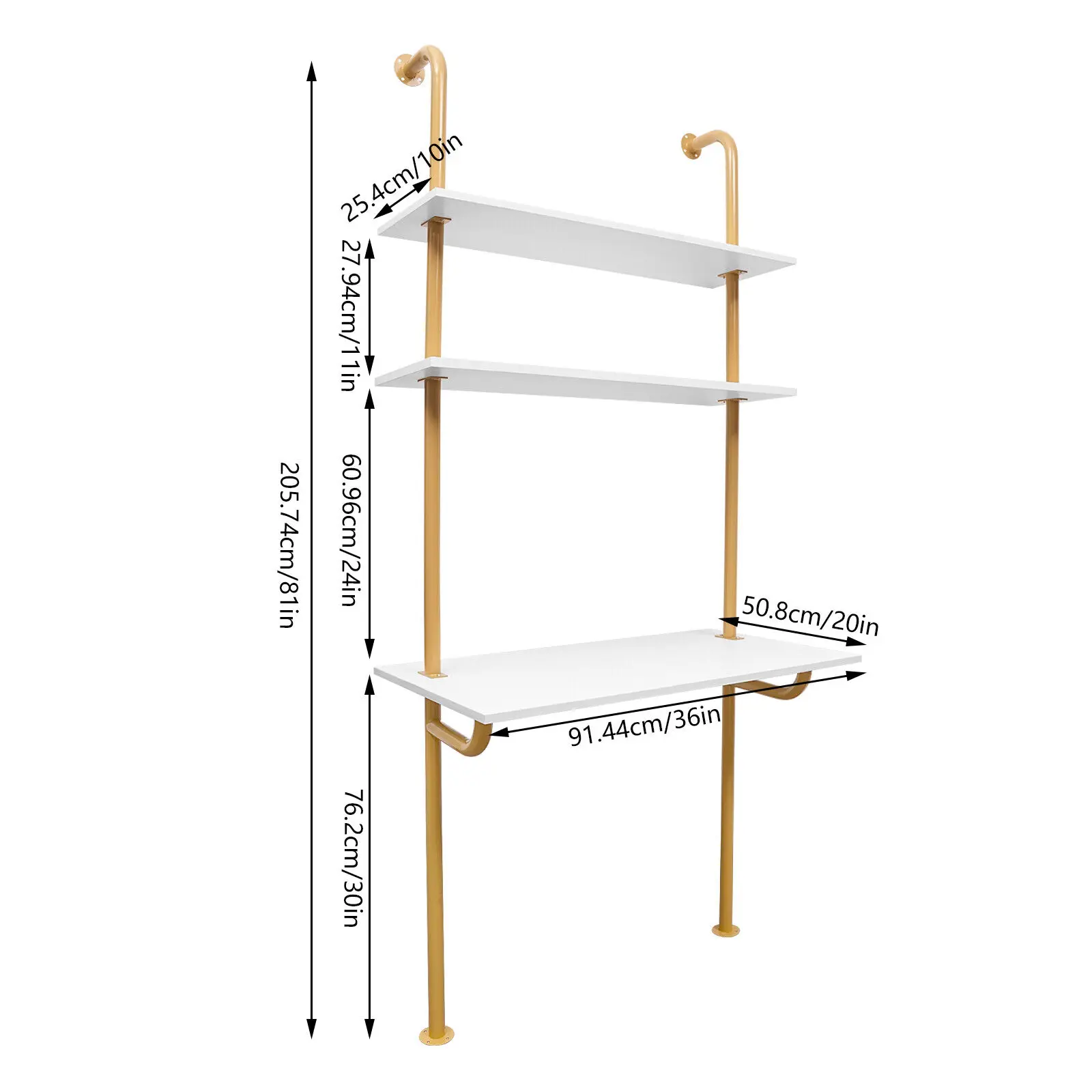 Modern Wall Mounted Desk Wall Organizer Wall Mount Computer Writing Table 5