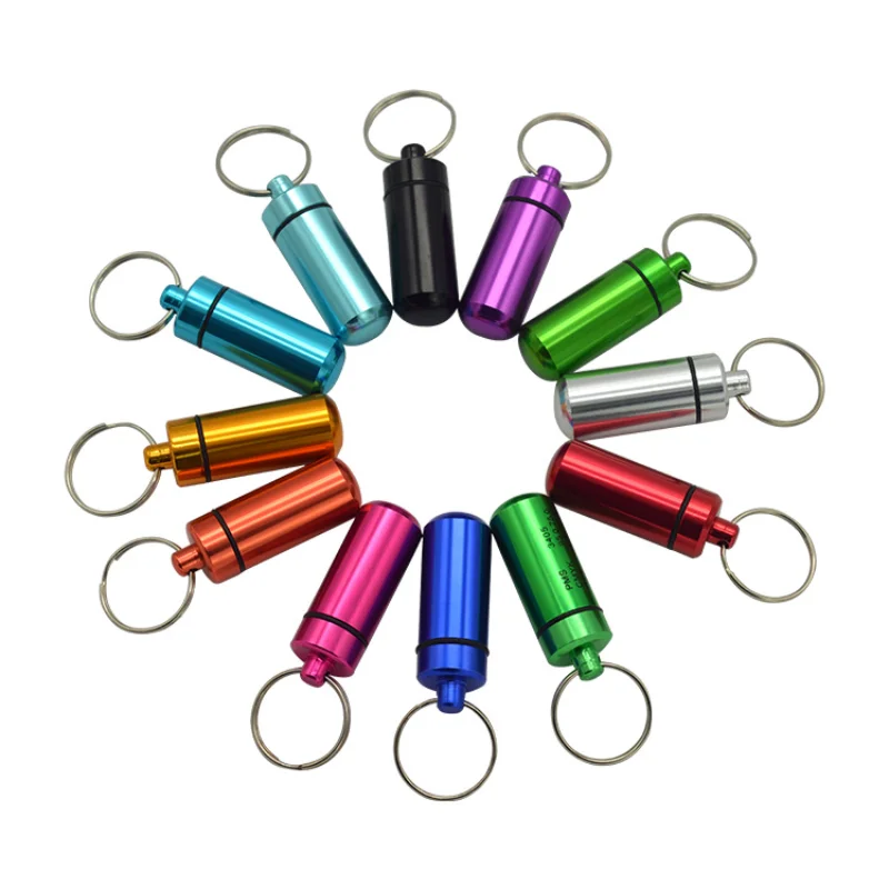 Compact Waterproof Aluminum Pill Organizer and Storage Container