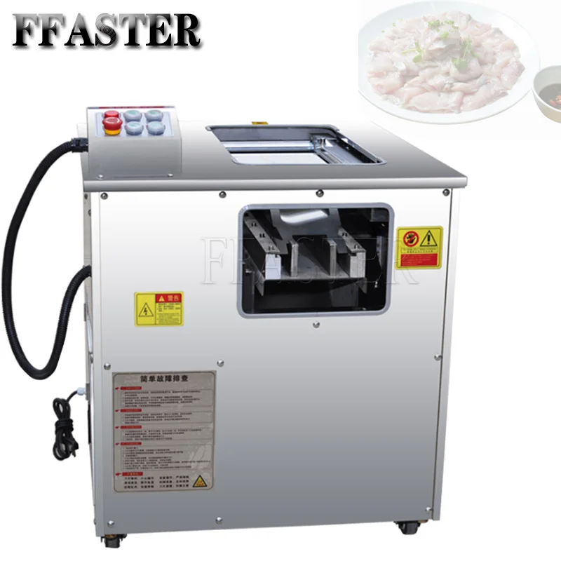 

Fully Automatic Oblique Cut Fish Fillet Machine Multifunction Meat Slicer Pig Liver Slicing Machine