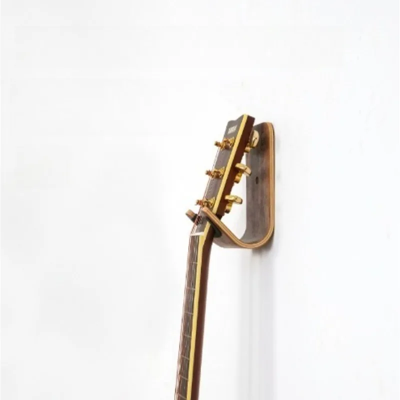 Guitar Hanger - Sturdy Wooden Base with Padded Hooks - Safe and Stylish Stand for Guitars - Easy To Install Space Saving Design