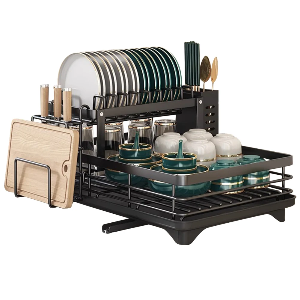 Dish Drying Rack Carbon Steel Sink Organizer Dish Racks Cutlery Storage Holder for Kitchen Storage Counter Organizer