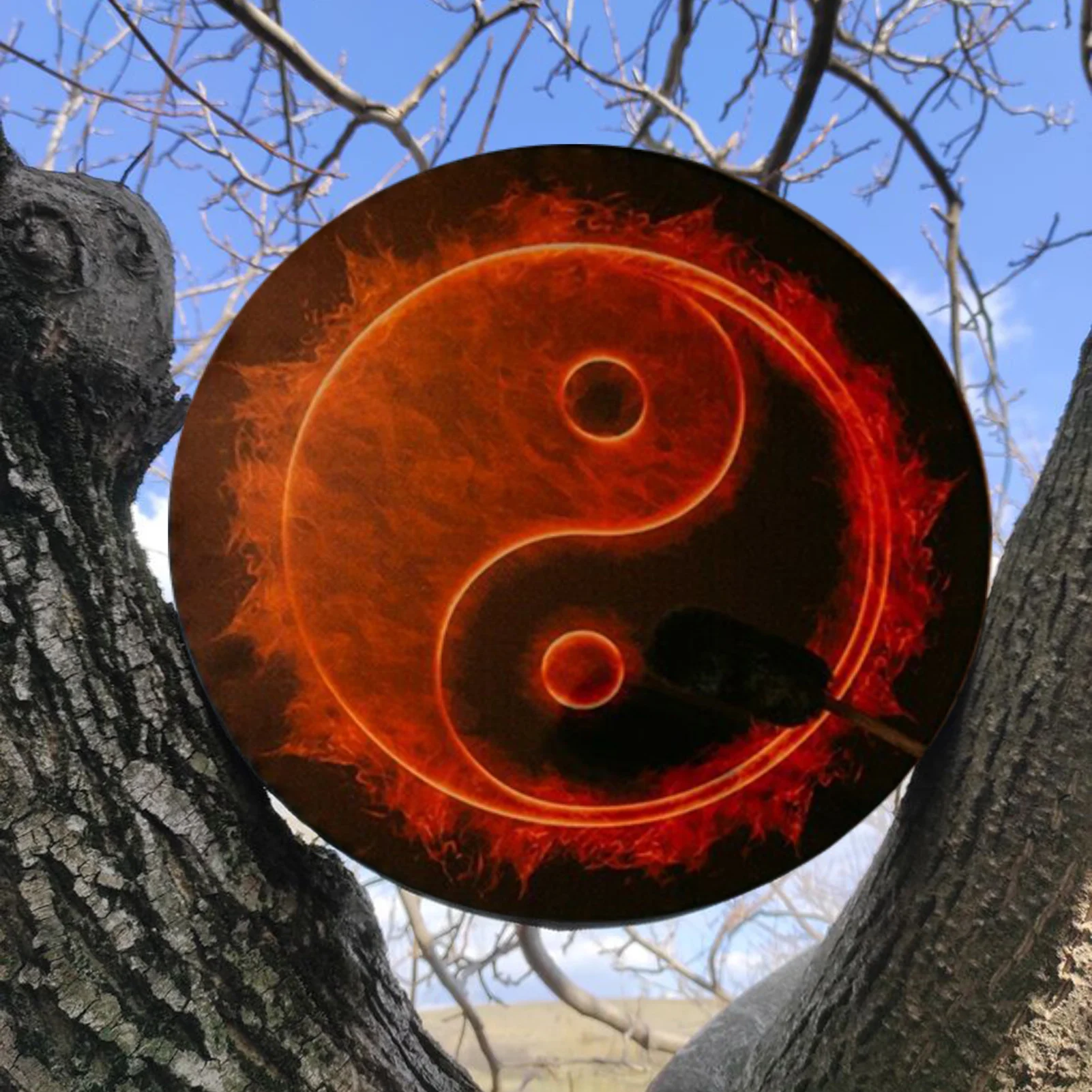 Shaman Drum Handmade With Stick Siberian Spiritual Music