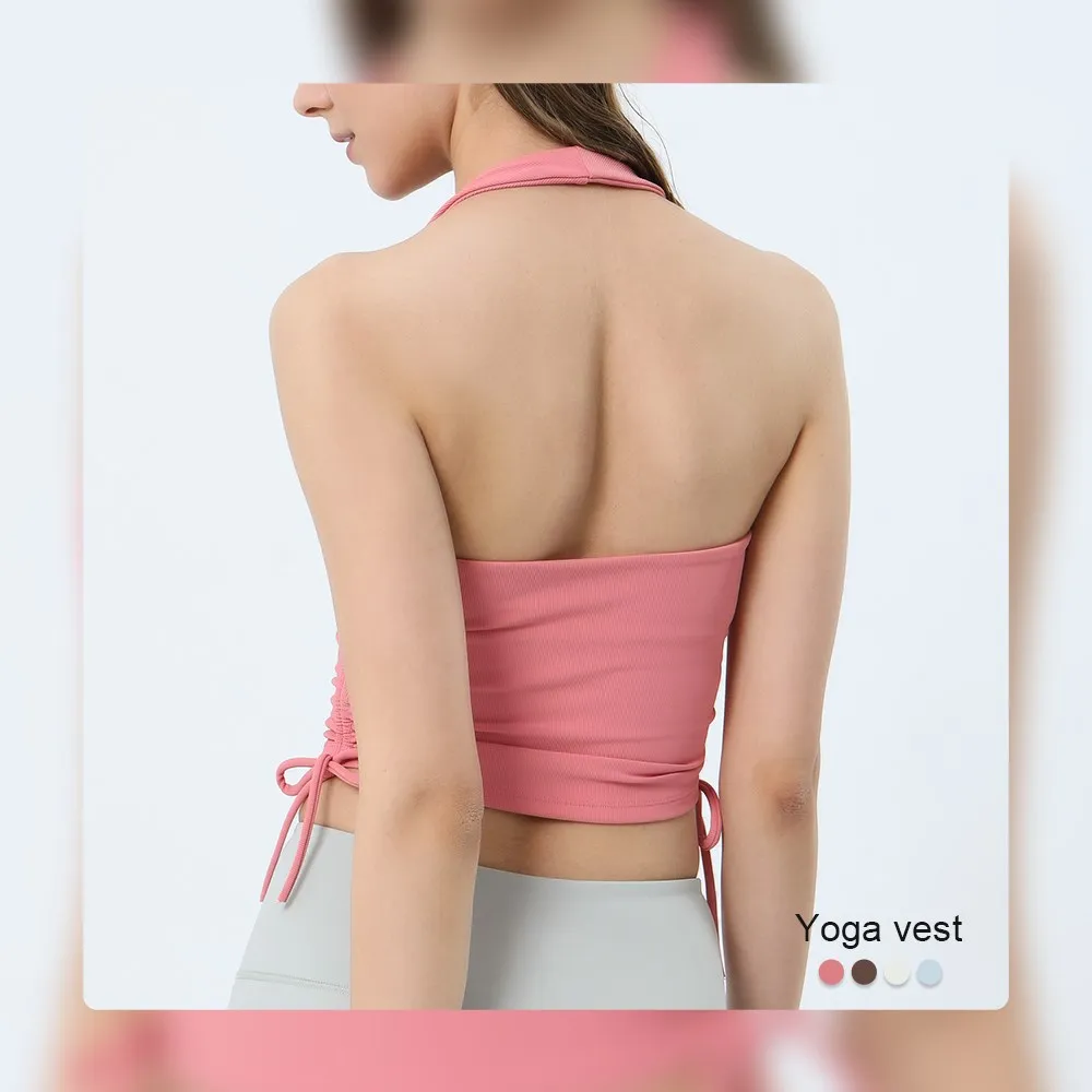 Fashion Women Yoga Vest High Elastic Soft Sports Bra Crop Tank Top With  Chest Pad Halter Workout Clothing Fitness Sportswear - AliExpress