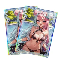 60pc/bag Cute Girl Standard Size Holographic Card Outer Foil Sleeves Protector PKM/MGT Trading Card Rainbow Laser Cover 67x92mm 1