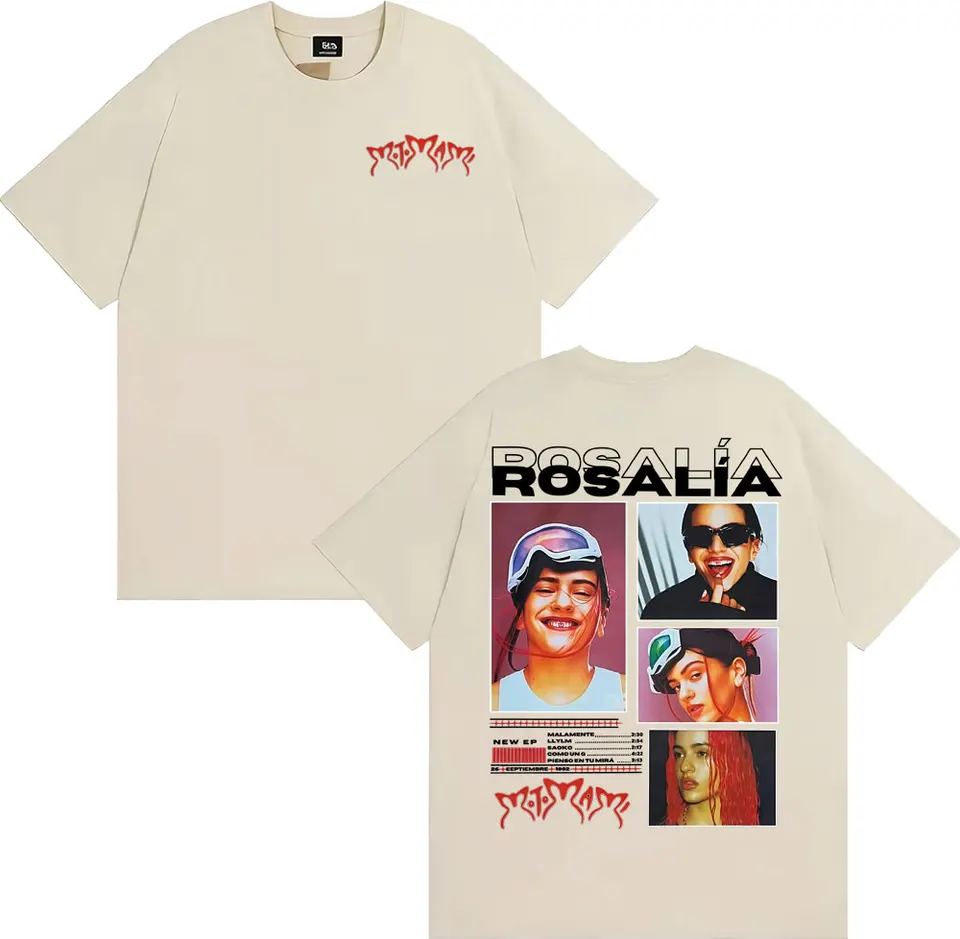 Singer Rosalia Motomami Album 2025 Print T Shirts Men Women