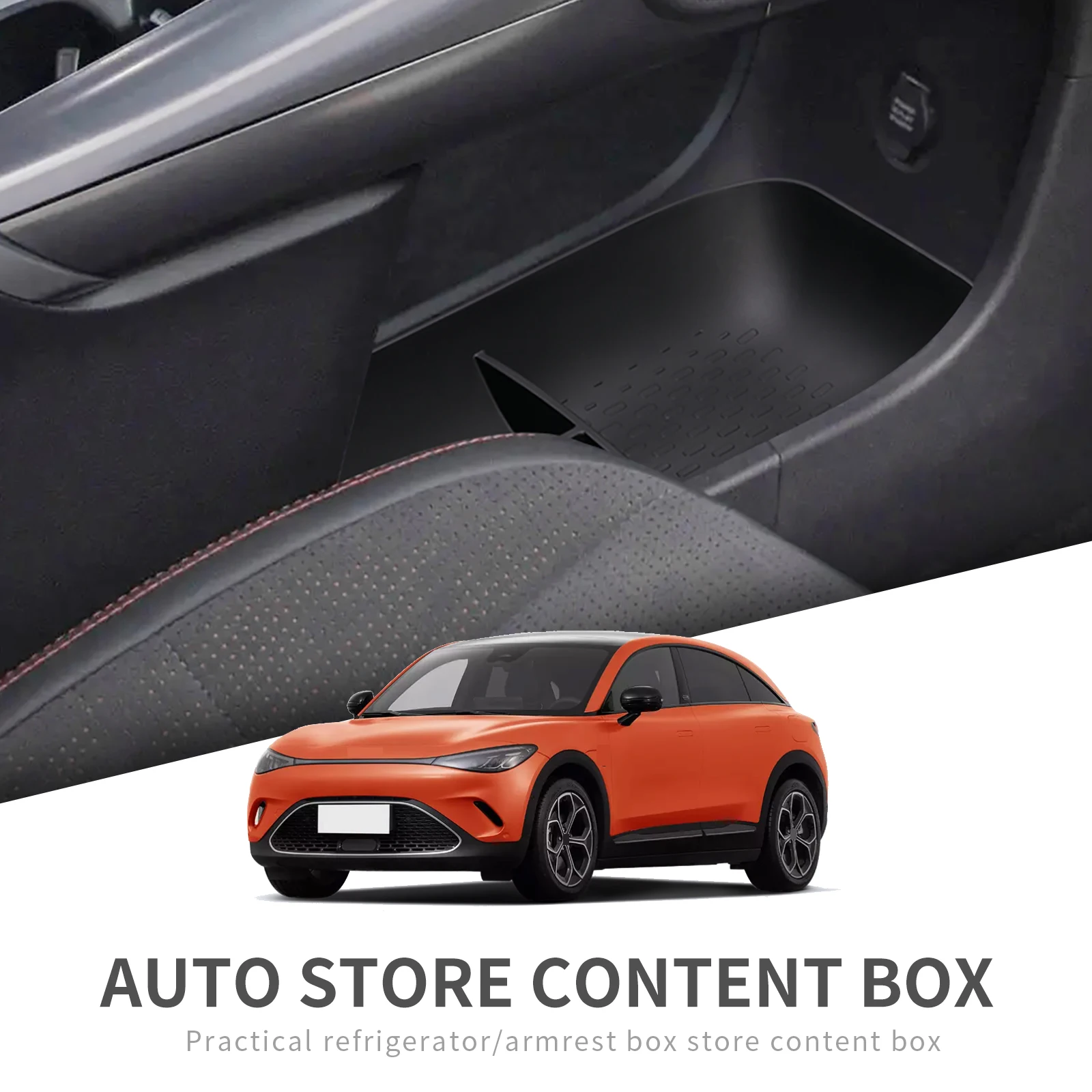 

Smabee Car Center Console Box for Smart #3 TPE Central Lower Layer Storage Tray Organizer Accessories Stowing Tidying BLACK