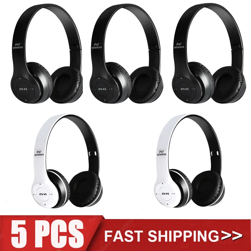 

P47 Wireless Bluetooth Headphones Folding Pluggable Card Music Games Sports Headset Subwoofer Stereo Wholesale
