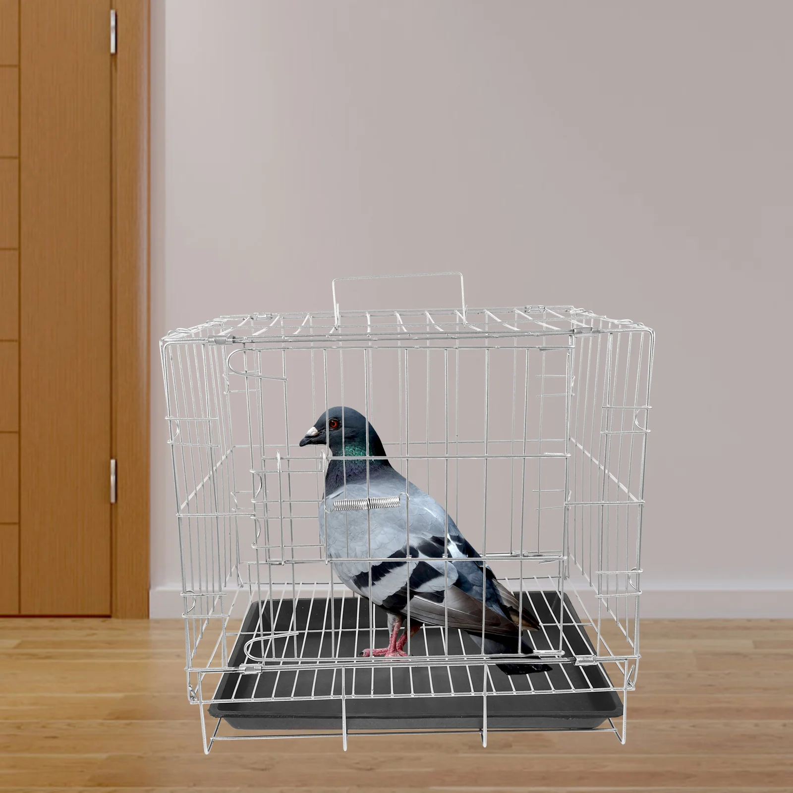 

Portable Bird Travel Carrier Cage Handle Stainless Steel Bird Crate Small Parrots Canaries Budgies Parrotlets Lovebirds