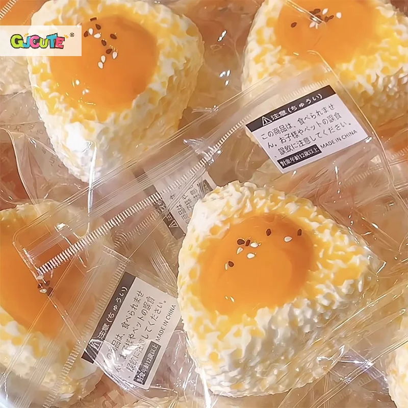 Handmade Silicone Simulated Egg Rice Ball Mochi Taba Squishy Toy Relief Squeeze Creative Rebound Fidget Toys 3