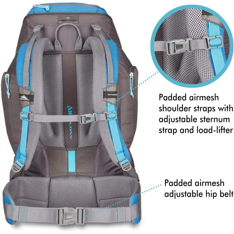 Pathway Internal Frame Hiking Backpack, Mineral/Slate/Glacier, 50L