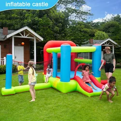 Inflatable Bounce House With Slide 15.1*9.5*6.9ft Bounce House For Kids 5-12 Bouncer With Blower For Outdoor Backyard/Indoor