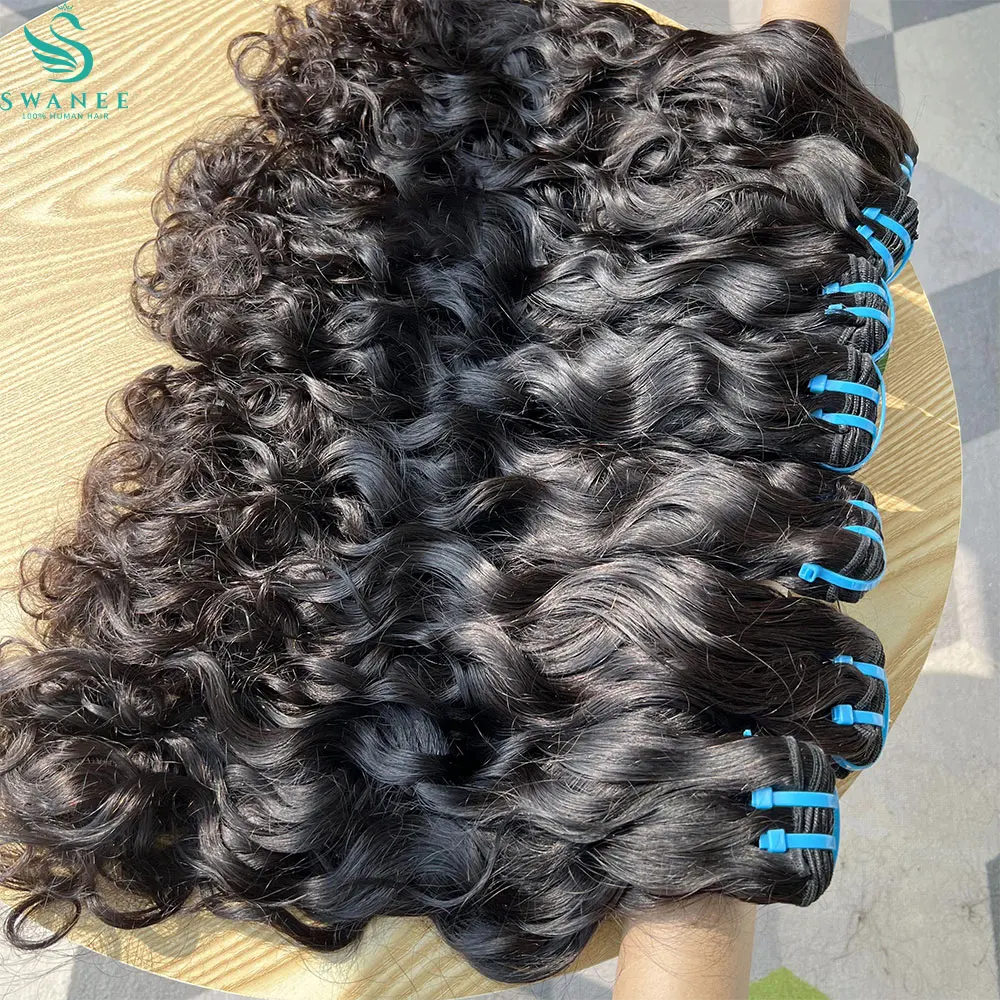 18A Raw Virgin Water Wave 100% Human Hair Bundles Natural Wave Unprocessed Vietnamese #1B Natural Black Human Hair 4