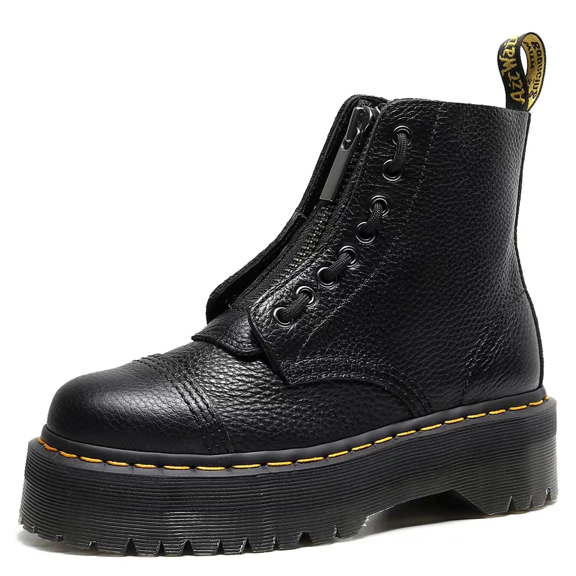 

Women Martin Boots High Quality Thick Bottom Motorcycle Ankle Boots Leather Retro Classic Chelsea Boots Punk Women Shoes Size 45