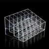 Clear 24 Grid Lipstick Stand Case Makeup Organizer Storage Box Lipstick Display Stand Holder Cosmetic Jewelry Organizer Box 2