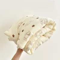 Baby Cotton Muslin Comforter Blanket Newborn Printed Spring Winter Quilt Blankets for Babies Infant Sleeping Cover Korean Quilt 1