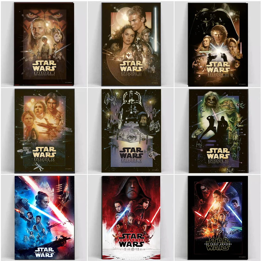 

Popular Disney Movie Star Wars Covers Prints Poster Canvas Painting Modern Wall Art Pictures Living Room Bedroom Home Decoration