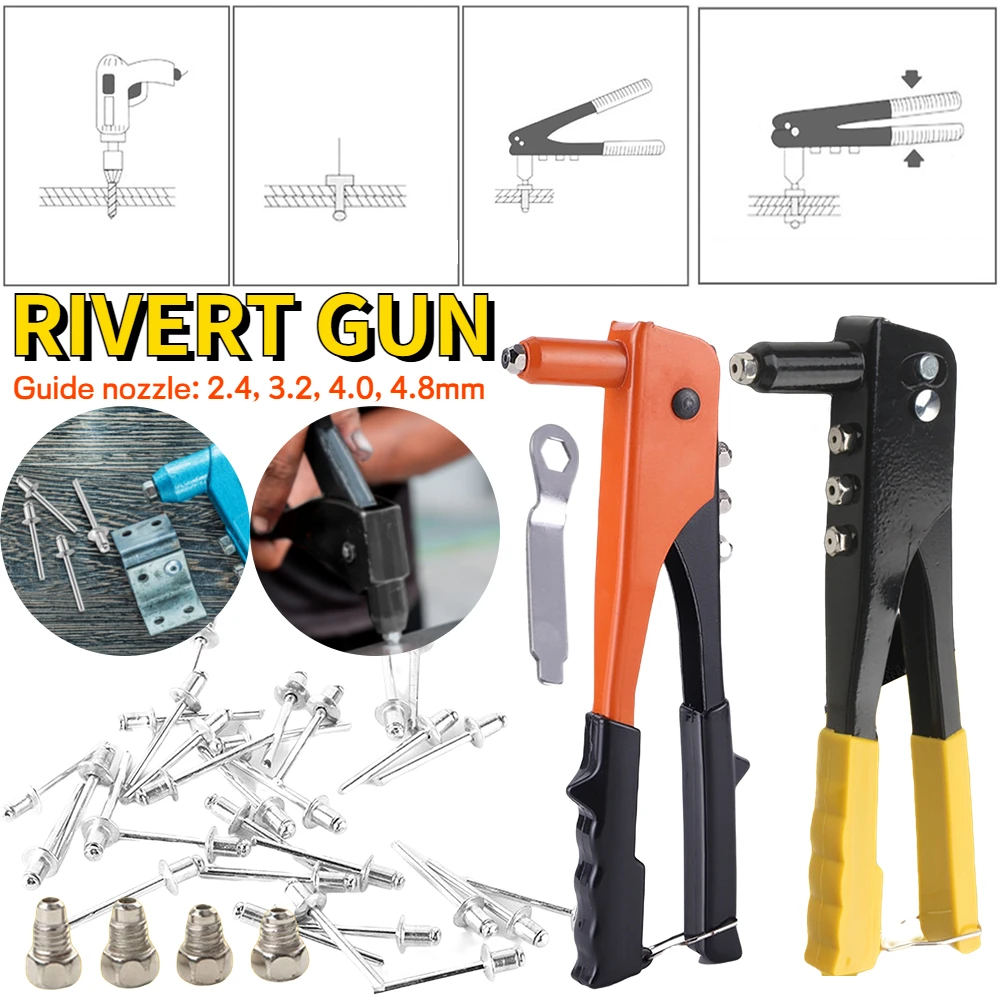 Manual-Rivet-Gun-Anti-rust-Rivet-Adapter-Aluminum-Riveter-Leather ...