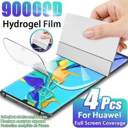 4 - Pack HD Hydrogel Full Cover Screen Protector, Not Glass for Nano - coated Tempered Glass Film (For Huawei P60 Pro)