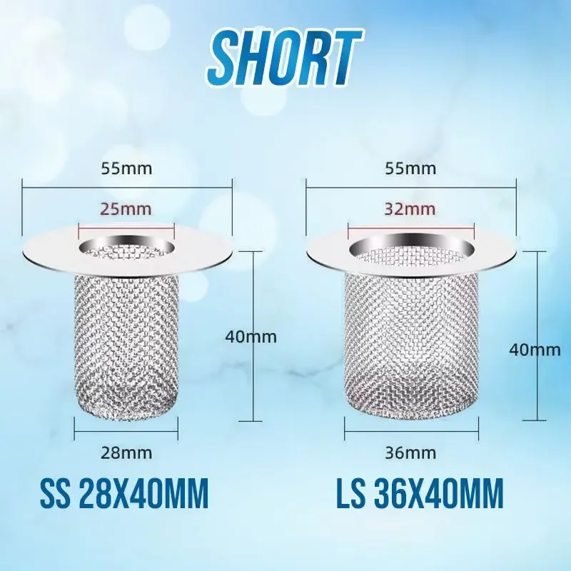 

Anti-clog Slag Strainer Multifunctional Stainless Steel Hair Trap Filter Mesh Basket for Bathroom Kitchen Sink Floor Drain