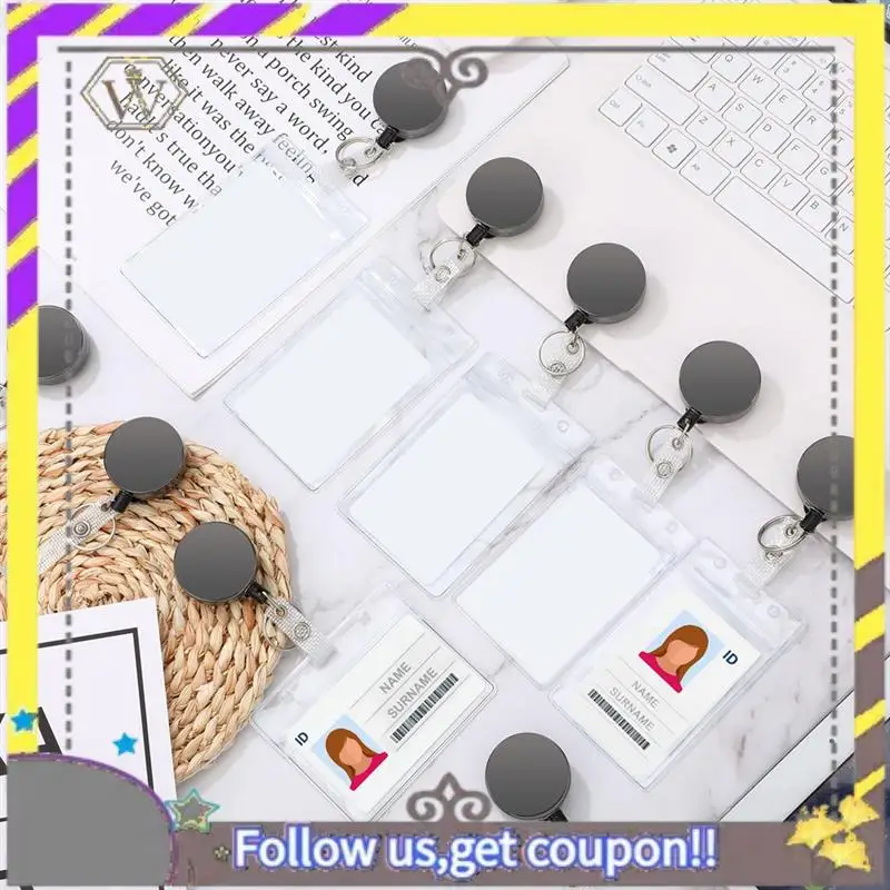 새로운 20팩 개폐식 배지 홀더 릴(벨트 클립 및 열쇠 고리 포함), 간호사용 헤..