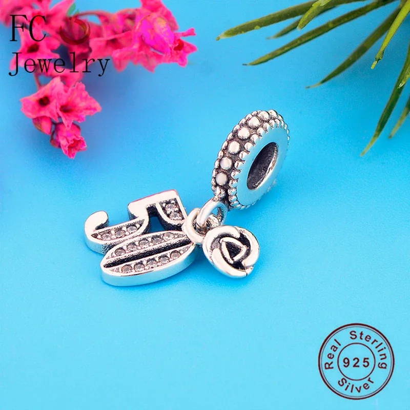 FC Jewelry Fit Original Pan Charms Bracelet 925 Silver 13th 18th 21th 50th 60th 70th Bead Making Women Birthday Berloque 2020 2