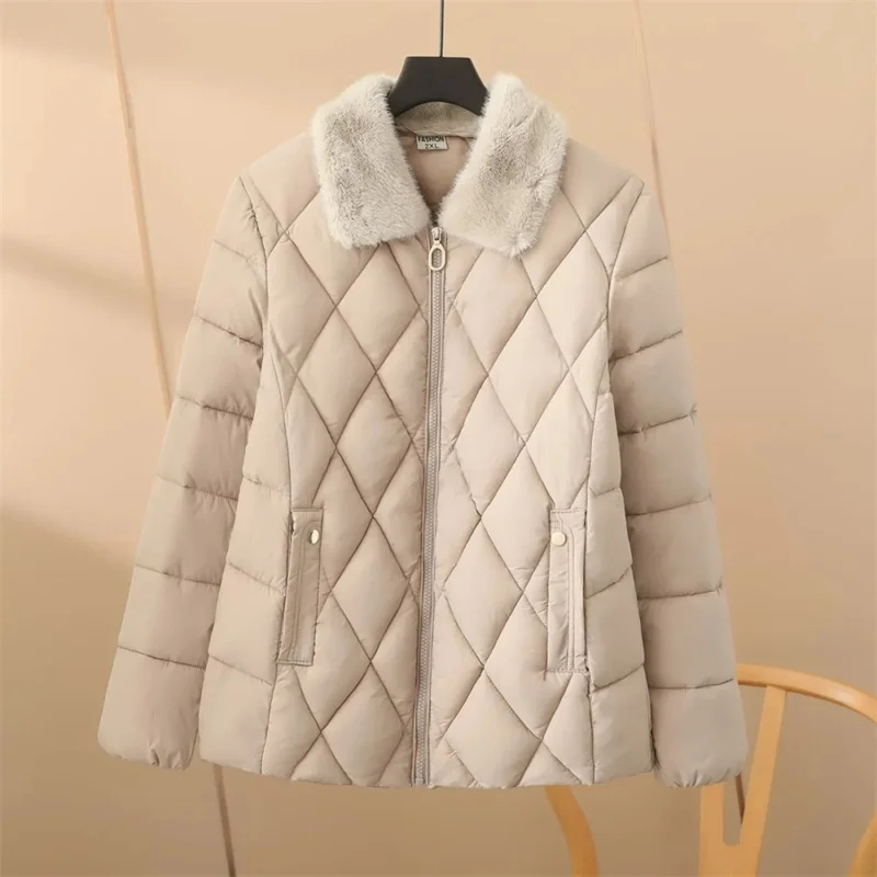 Cotton Jacket Women's Short 2023 New Winter Lightweight Warm Down cotton Jacket Korean Version Loose Small Cotton Jacket Jacket
