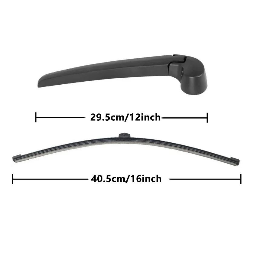 16" Rear Wiper Blade and Arm For Audi A4 Quattro Audi allroad A4 B8 Windscreen Rubber 2009 2010 2011 2012 2013 2014 2015 2016 2