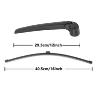 16" Rear Wiper Blade and Arm For Audi A4 Quattro Audi allroad A4 B8 Windscreen Rubber 2009 2010 2011 2012 2013 2014 2015 2016 2