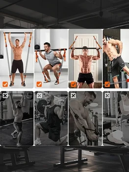 Multifunctional Pilates Bar W/ Resistance Bands Portable Weighted Exercise Pilates Bar Exercise Bands Set for Home Bodybuilding 6