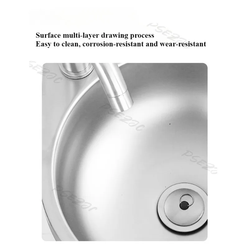 Description Picture 3 of item304 Stainless Steel Household Small Unit Small Wall Mounted Washbasin Balcony Bathroom Washbasin Simple Basin