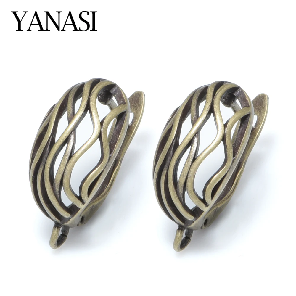 빈티지 할로우 아웃 앤티크 청동 귀걸이, 여성용 쥬얼리 액세서리, DIY 제작..