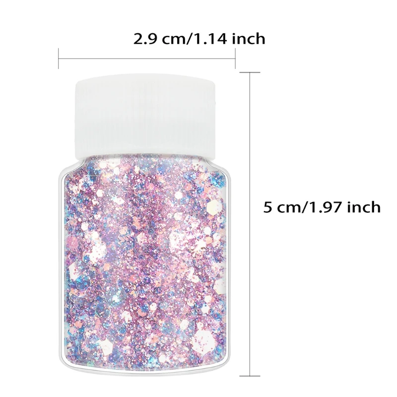 12 Colors Chunky Glitter Sequins for Face Body Eye Hair Decoration DIY Crafts Flakes NEW