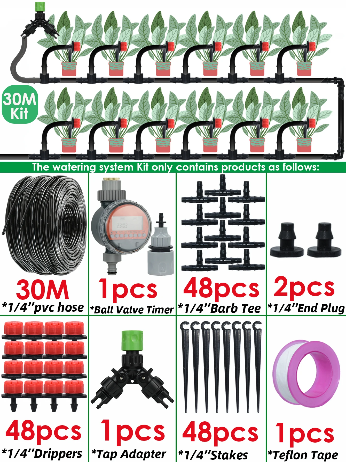 Automatic Watering System Kit for Gardens - Micro Drip Irrigation & Cooling Mist Spray