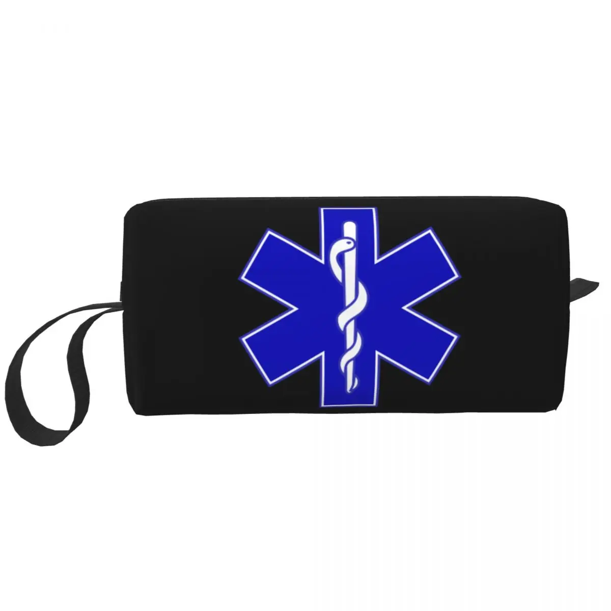 

Custom Emt Star Of Life Toiletry Bag Women Paramedic Medical Makeup Cosmetic Organizer Ladies Beauty Storage Dopp Kit Box