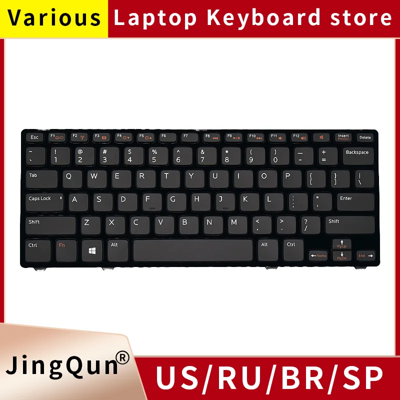 

New Original US Russian Replace Notebook Laptop Keyboard for Dell Inspiron 14Z-5423 5323 VOSTRO V3360 P31G P35G MP-11K53US6442W