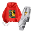 Children's Needle Hoodie + Pants 2-piece Spring and Fall Cartoon Lion King Children's Clothing Set Boys and Girls Sweatshirt Set 4