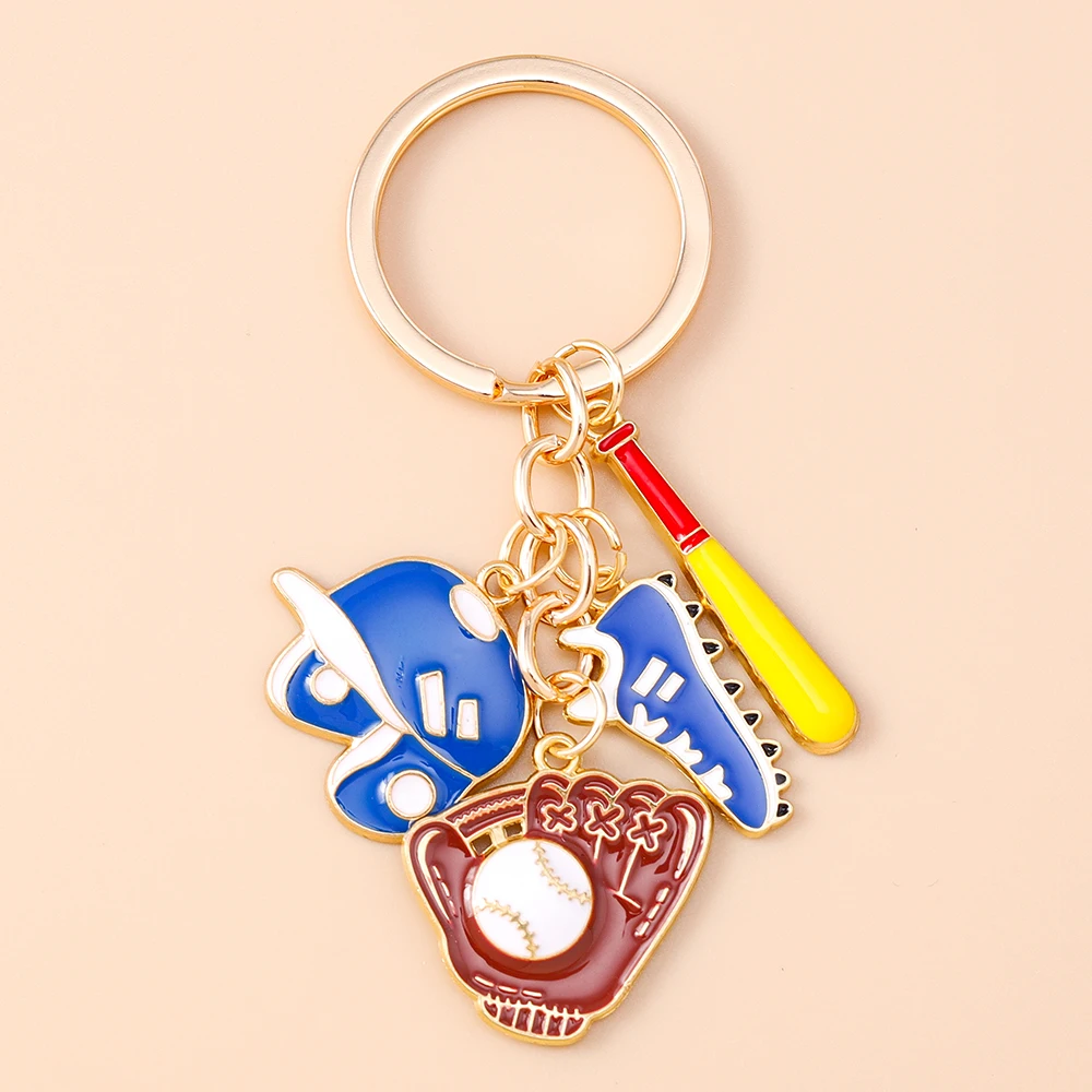 Aihua Niedlicher Emaille-Rugby-Fußball-Badmintonschläger-Schlüsselanhänger für Frauen und Mädchen, Handtasche, Anhänger, Schlüsselanhänger, DIY, handgefertigter Schmuck, Geschenke – Detail 9