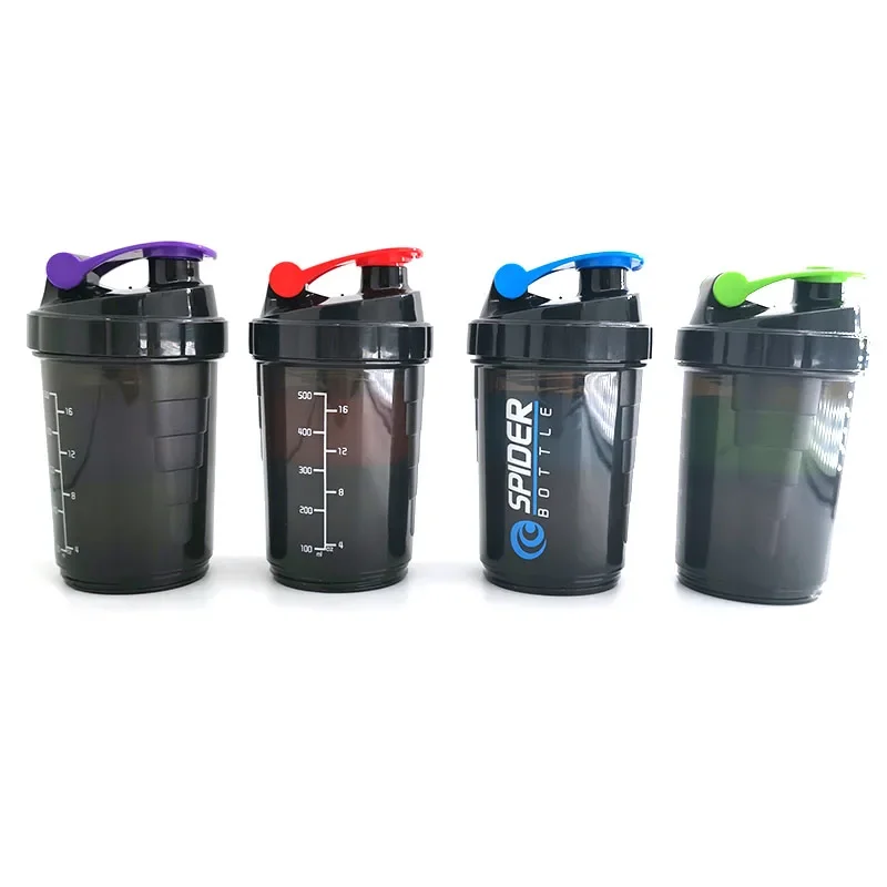 3 Layers Shaker Bottle Protein Powder Milkshake Cup 500ml Water Bottle  Plastic Mixing Cup Body-Building Exercise Bottle - AliExpress