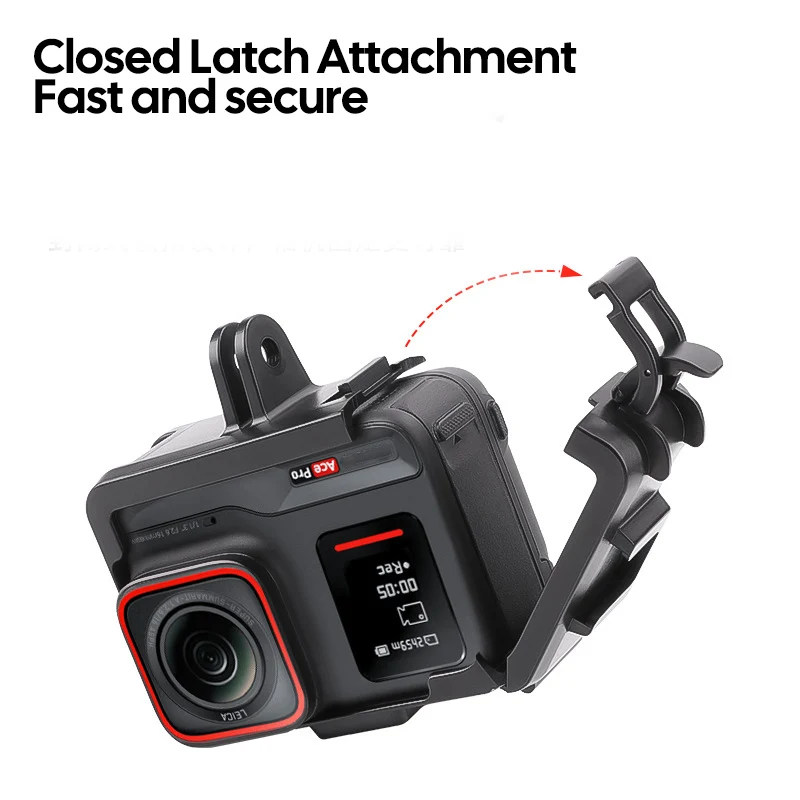 확장 어댑터 프레임 스포츠 카메라 래빗 케이지, Insta360 Ace/Ace Pro 블랙 플라스틱 케이지, 카메라 액세서리