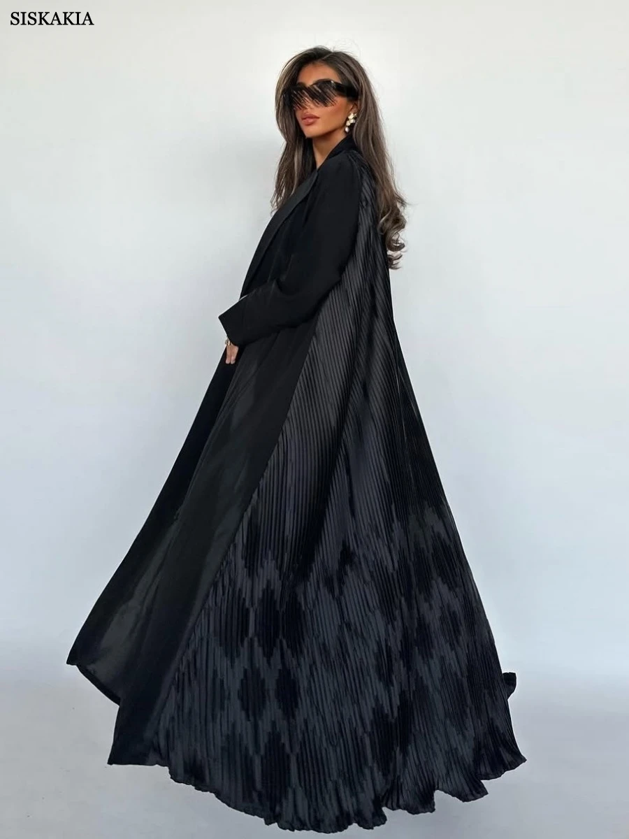 Siskakia Fashion Dubai عباية مفتوحة ذات ثنيات متين...